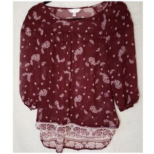 Lauren Conrad | Boho Blouse xs
